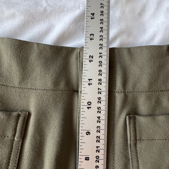 Anthropologie Maeve The Colette Crop Olive Forest Green Pants 28 High Rise - Picture 12 of 15